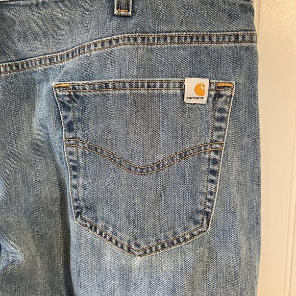 CARHARTT Jeans Mens 42x32 Blue Loose Straight Medium Wash - Picture 8 of 10